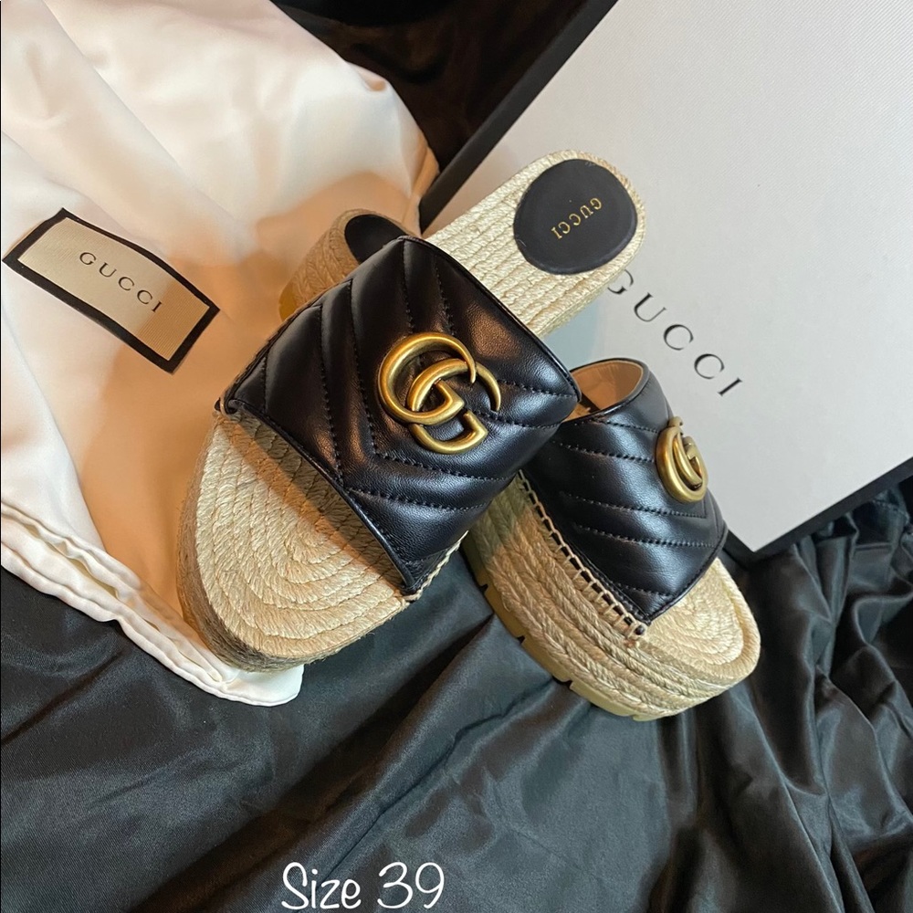 GUCCI ESPADRILLE PLATFORM NEW AUTHENTIC